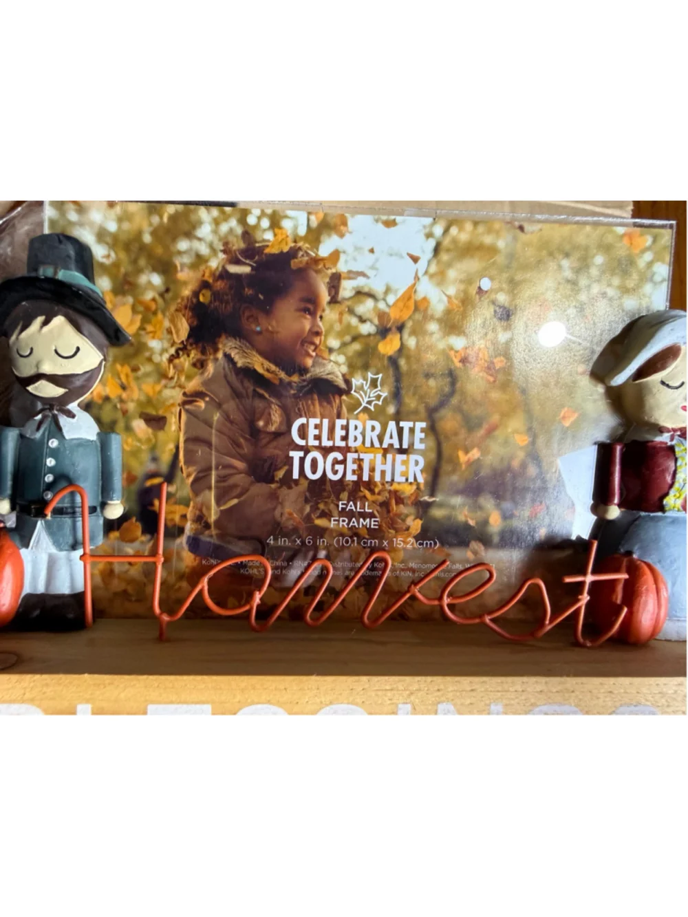 Celebrate Together Fall Harvest Blessing 4x6 Picture Frame Pilgrim Pumpkin Kohls